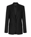Dolce & Gabbana Single-breasted Virgin Wool Blazer In Black