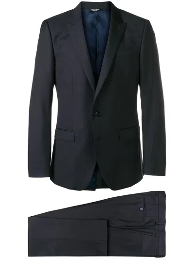 Dolce & Gabbana Single-breasted Virgin Wool Two Piece Suit In Blue
