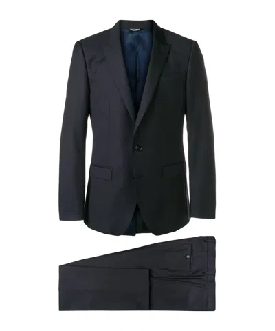 DOLCE & GABBANA SINGLE-BREASTED VIRGIN WOOL TWO PIECE SUIT