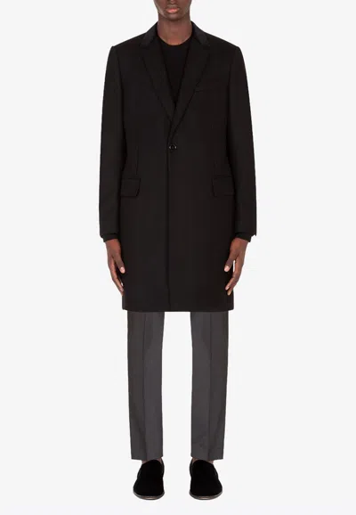 Dolce & Gabbana Single-breasted Wool And Cashmere Coat In Brown