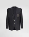 Dolce & Gabbana Appliqué Blazer - Men's - Eco Virgin Wool/silk/viscose In Blue