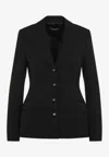 Dolce & Gabbana Black Virgin Wool Blazer In Black