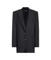 Dolce & Gabbana Oversize Woolen Jacket In Black