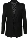 Dolce & Gabbana Single-breasted Wool Blazer In Black