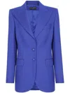 Dolce & Gabbana Tailored Single-breasted Blazer In Blue
