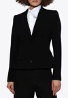 Dolce & Gabbana Single-breasted Wool Blend Blazer In Black