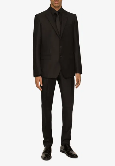 Dolce & Gabbana Single-breasted Wool Blend Suit In Black