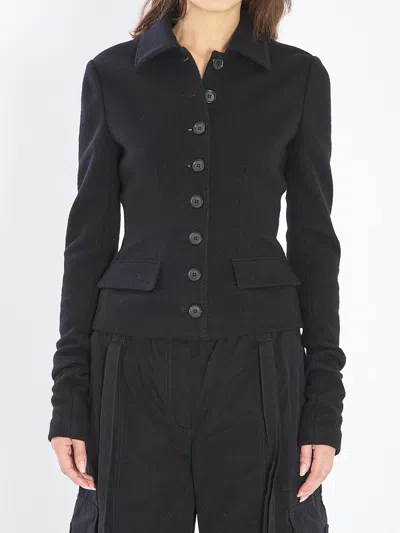 DOLCE & GABBANA DOLCE & GABBANA SINGLE-BREASTED WOOL CLOTH JACKET