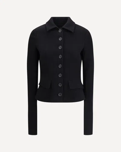 Dolce & Gabbana Single-breasted Wool Cloth Jacket In Black