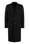 Dolce & Gabbana Wool Single-breasted Coat In Black
