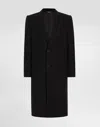 Dolce & Gabbana Dolce&gabbana | Black Wool Blend Single-breasted Coat In Black