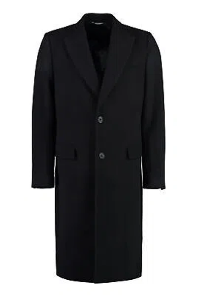 Pre-owned Dolce & Gabbana Single-breasted Wool Coat In Black