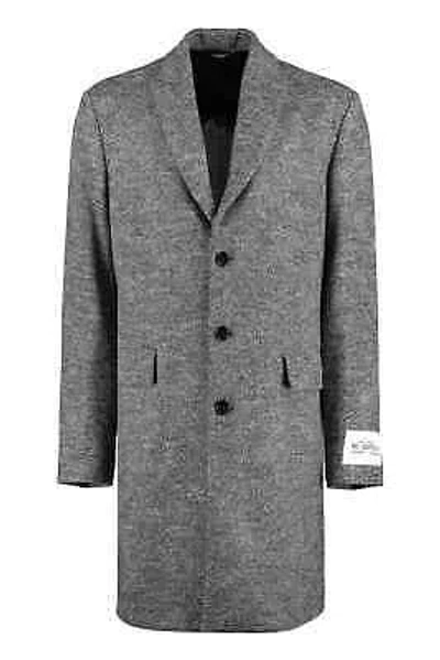 Pre-owned Dolce & Gabbana Single-breasted Wool Coat In Gray