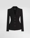 Dolce & Gabbana Dolce Single Breasted Wool Jacket In Black