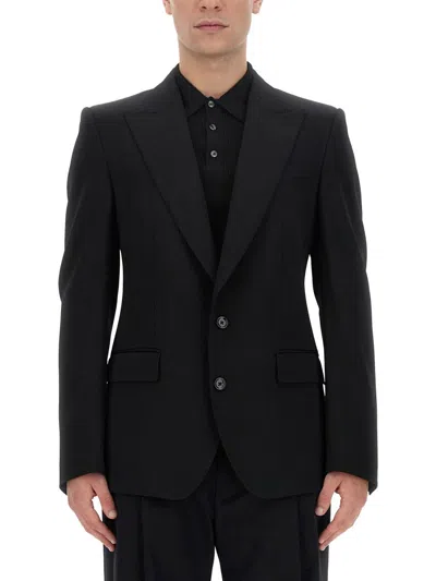 Dolce & Gabbana Single-breasted Wool Jacket Size 48 In White