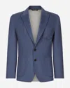 Dolce & Gabbana Single-breasted Wool Portofino-fit Jacket In Blue