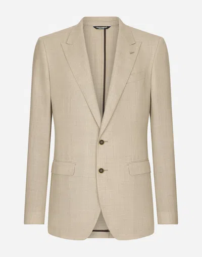 DOLCE & GABBANA SINGLE-BREASTED WOOL TAORMINA-FIT JACKET