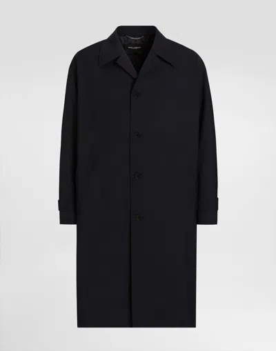 DOLCE & GABBANA SINGLE-BREASTED WOOL TRENCH COAT