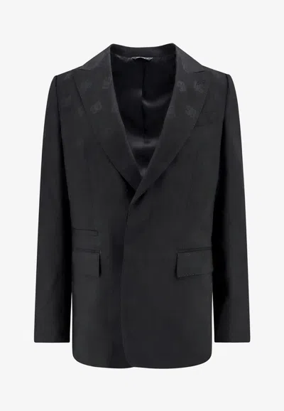 DOLCE & GABBANA SINGLE-BREASTED WOOL TUXEDO JACKET