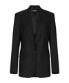 Dolce & Gabbana Single-breasted Virgin Wool Blazer In Black