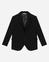 Dolce & Gabbana Single-breasted Woolen Jacket In Black