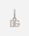 Dolce & Gabbana Dg-logo Hoop Earring In Silver