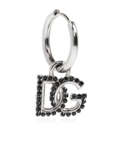 Dolce & Gabbana Single Drop Earring In Black