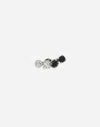 Dolce & Gabbana Single Earring In White Gold 18kt With Colourless Topazes And Black Spinels In ホワイト
