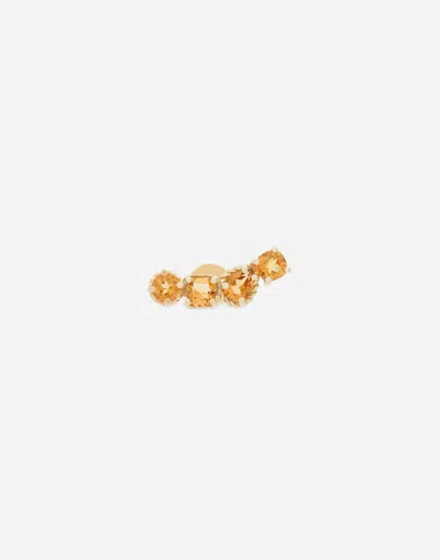 Dolce & Gabbana Single Earring In Yellow Gold 18kt With Citrines In ゴールド