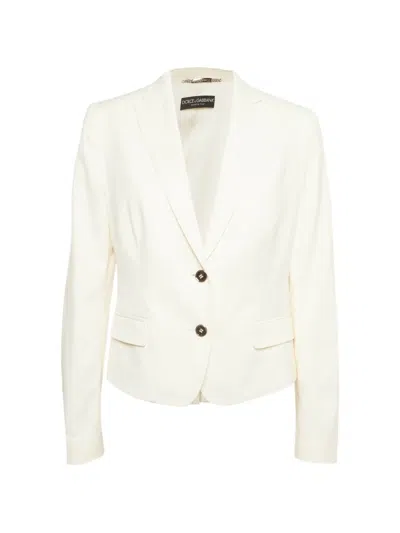 Pre-owned Dolce & Gabbana Single-breasted Blazer In Neutrals