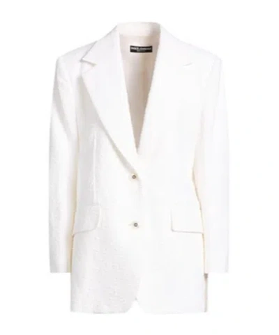 Dolce & Gabbana Single-breasted Blazer In White