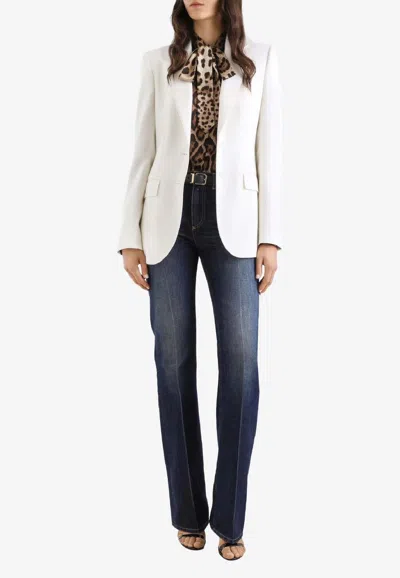 Dolce & Gabbana Single-breasted Cashmere Jacket In Multi