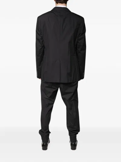 Dolce & Gabbana Single-breasted Cotton Suit In Black