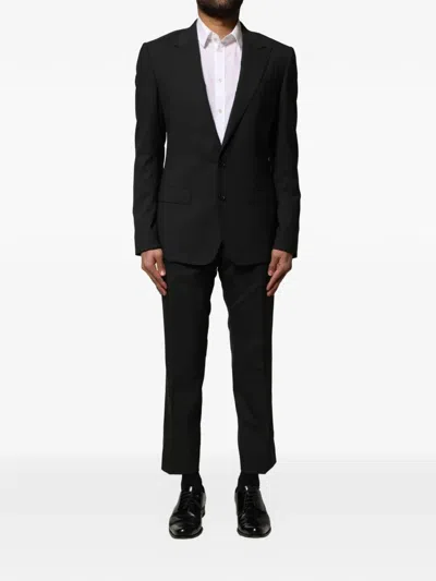Dolce & Gabbana Single-breasted Notched-lapel Suit In Black