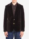 Dolce & Gabbana Single-breasted Sicilia Light Jacket Cotton Corduroy In Brown