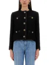 Dolce & Gabbana Wool Blend Tweed Jacket In Black