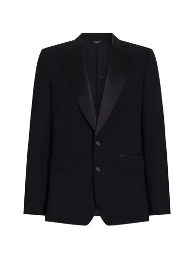 Dolce & Gabbana Single-breasted Two-piece Wool Tuxedo Suit In Black