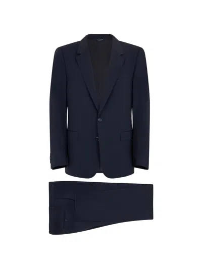 Dolce & Gabbana Single-breasted Virgin-wool Suit In Blue