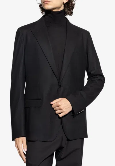 Dolce & Gabbana Single-breasted Wool Blazer In Black