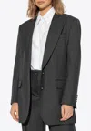 Dolce & Gabbana Single-breasted Wool Blazer In Gray