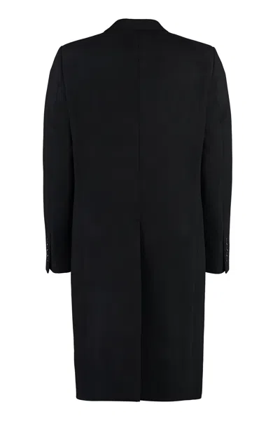 Dolce & Gabbana Single-breasted Wool Coat In Black