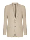 Dolce & Gabbana Single-breasted Wool Jacket In Neutral