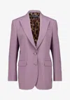 Dolce & Gabbana Single-breasted Wool Jacket In Multi