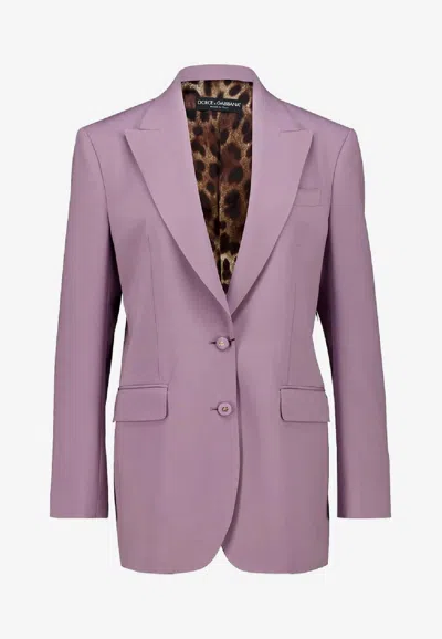 Dolce & Gabbana Single-breasted Wool Jacket In Multi