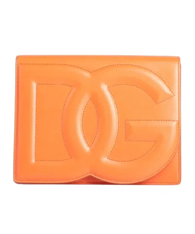 Dolce & Gabbana Single-color Clutch In Orange