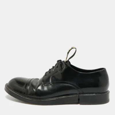 Pre-owned Dolce & Gabbana Size 42 Black Leather Derby