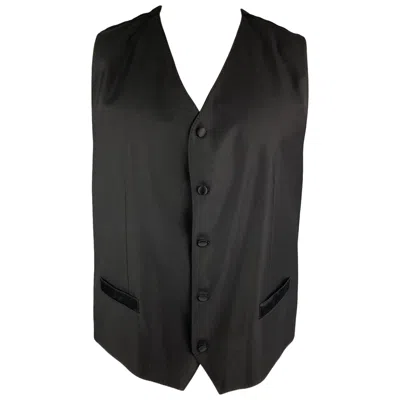 Pre-owned Dolce & Gabbana Size 48 Black Wool Blend Buttoned Vest