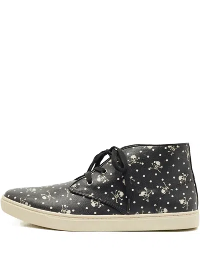 Pre-owned Dolce & Gabbana Skeleton High-top Sneakers In Black