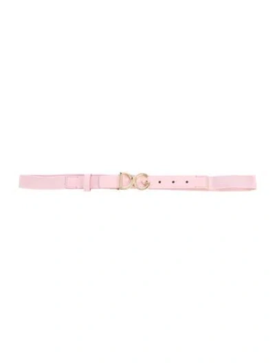 Pre-owned Dolce & Gabbana Skinny Canvas Belt In Pink