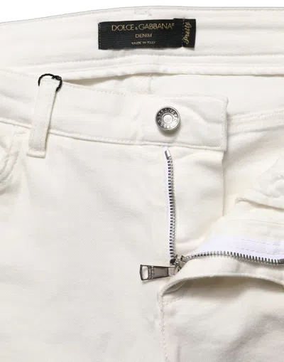 Dolce & Gabbana Skinny Denim Jeans In Transparent